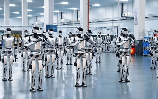 W Foshan uruchomiono linię produkcji humanoidalnych robotów Zautomatyzowana linia produkcji humanoidalnych robotów w Foshan