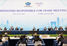 APEC w Suzhou. Ministrowie handlu 21 gospodarek rozmawiają o WTO, AI i zielonych łańcuchach dostaw APEC w Suzhou, ministrowie handlu 21 gospodarek podczas obrad