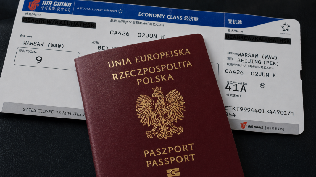 chiny-bez-wizy-dla-polakow-2026 Chiny bez wizy dla Polaków w 2026 roku – polski paszport i karta pokładowa do Pekinu