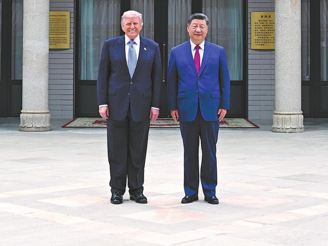 Xi Jinping i Donald Trump w Pekinie Relacje Chiny USA: Xi Jinping i Donald Trump podczas spotkania w Pekinie