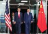 Trump w Chinach. Pekin potwierdza wizytę państwową prezydenta USA Trump w Chinach — Xi Jinping i Donald Trump podczas spotkania w Pusanie w 2025 roku