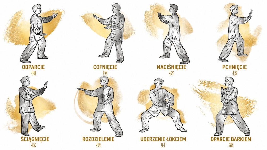 Techniki tai chi – osiem bafa, podstawowych sposobów działania w taijiquan