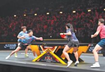 WTT China Smash ruszył w Pekinie. Światowa czołówka gra w dawnej hucie Yuan Licen i Wang Yidi podczas meczu miksta WTT China Smash 2026 w Shougang Park w Pekinie
