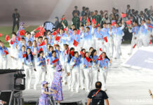 Chiny kończą igrzyska w Aichi-Nagoi ze 169 złotymi medalami Reprezentacja Chin podczas ceremonii zamknięcia Igrzysk Azjatyckich Aichi–Nagoya 2026